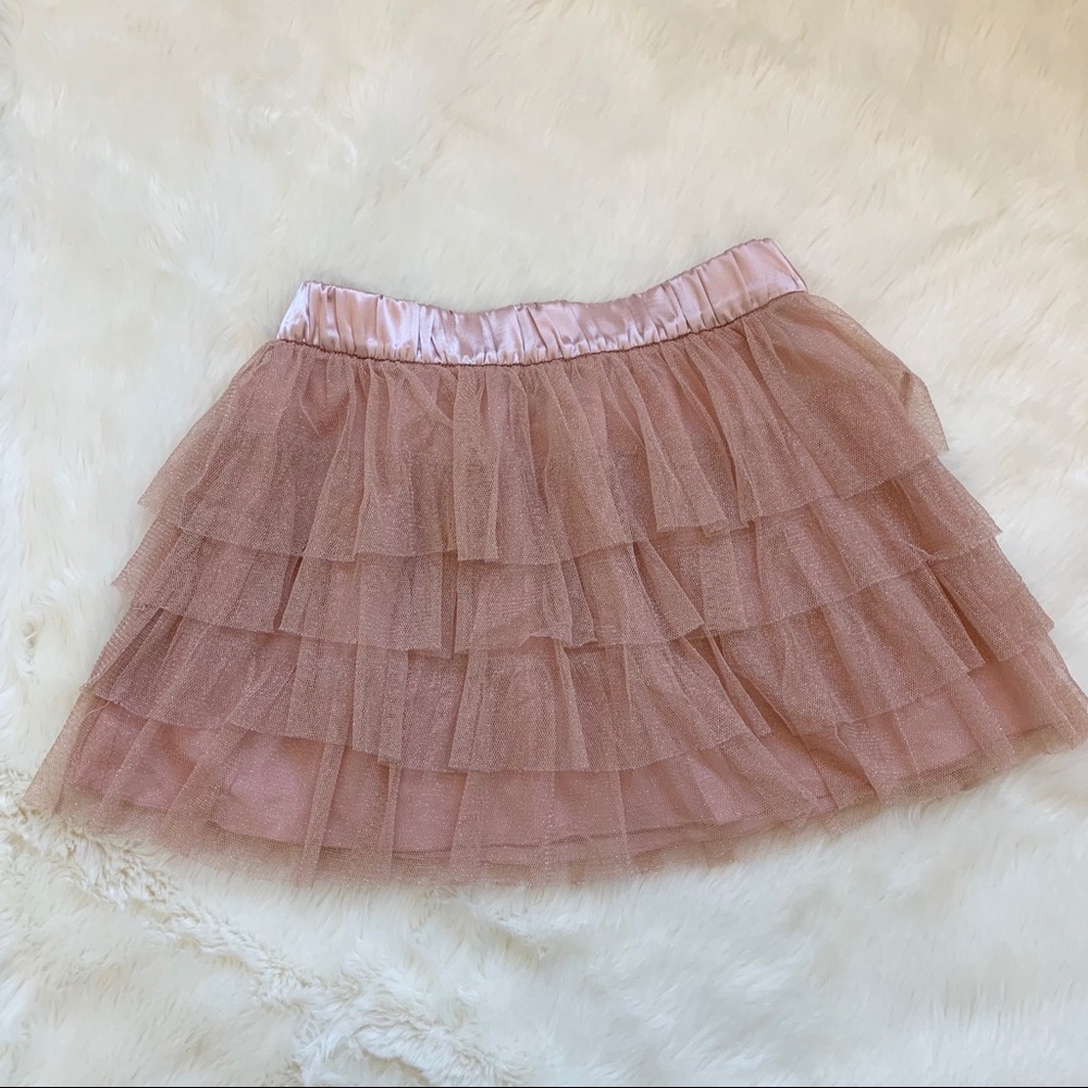 Forever 21 tulle layered skirt pink pleated